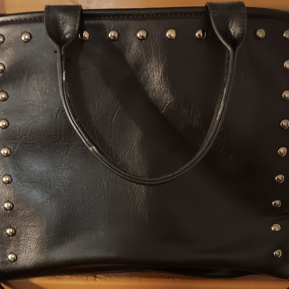 Sam & Hadley Black Studded Tote Bag